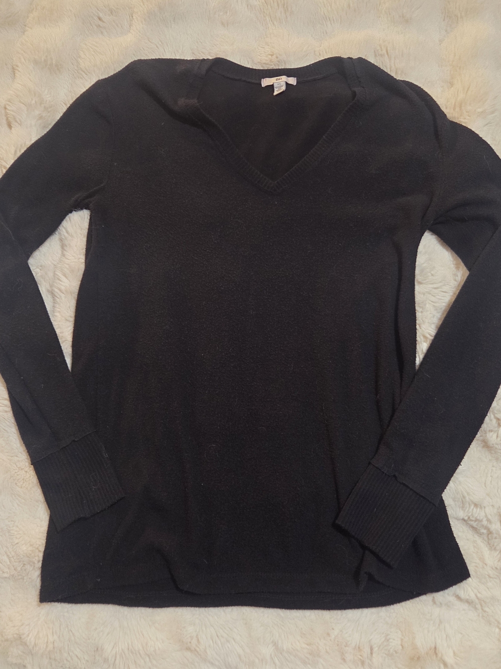 bp Black V-Neck Long Sleeve Sweater
